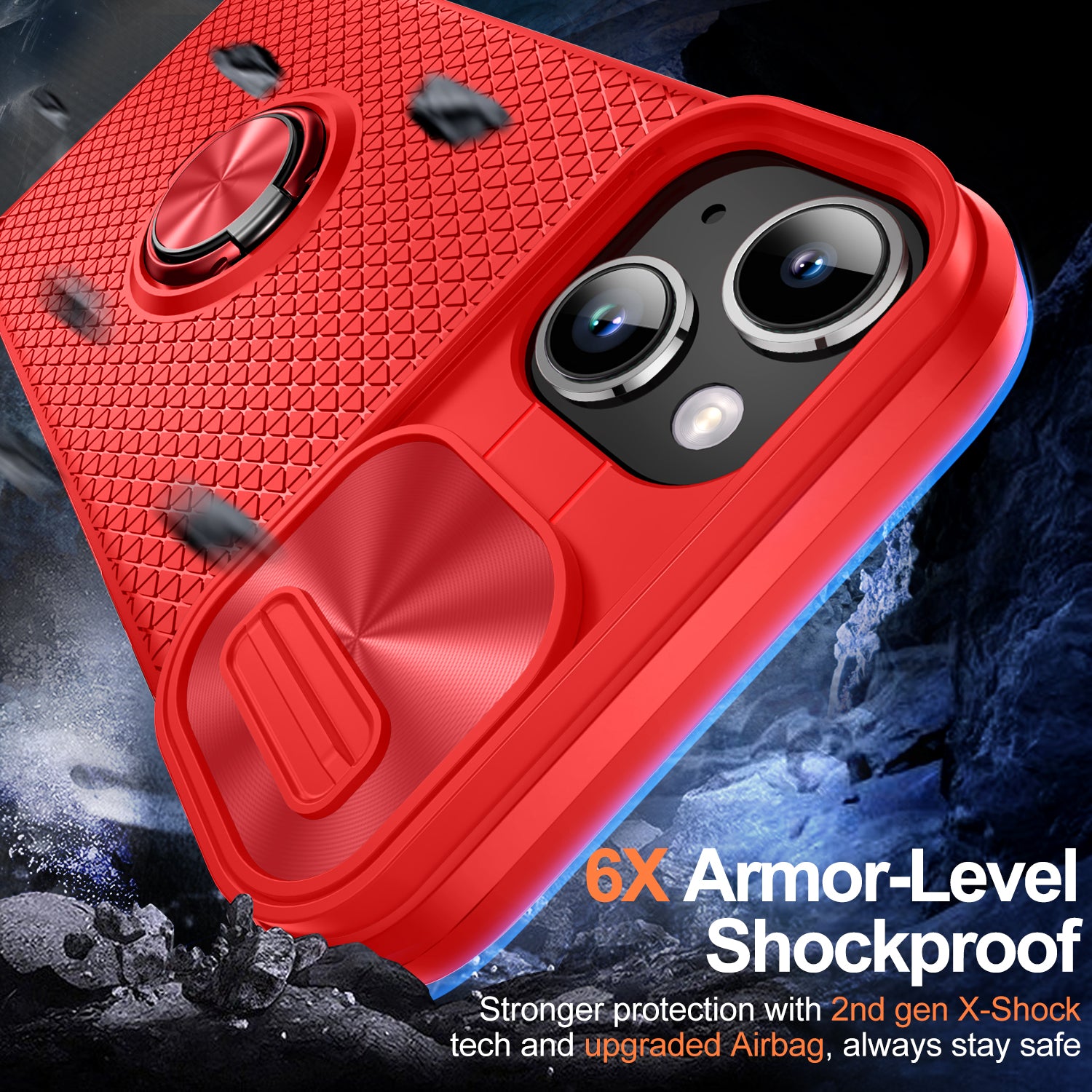 Til iPhone 13 14 PC+TPU Bagcover Ring Kickstand Telefonetui med skydekamera linsebeskytter Til iPhone 13 14 PC+TPU Bagcover Ring Kickstand Telefonetui med skydekamera linsebeskytter